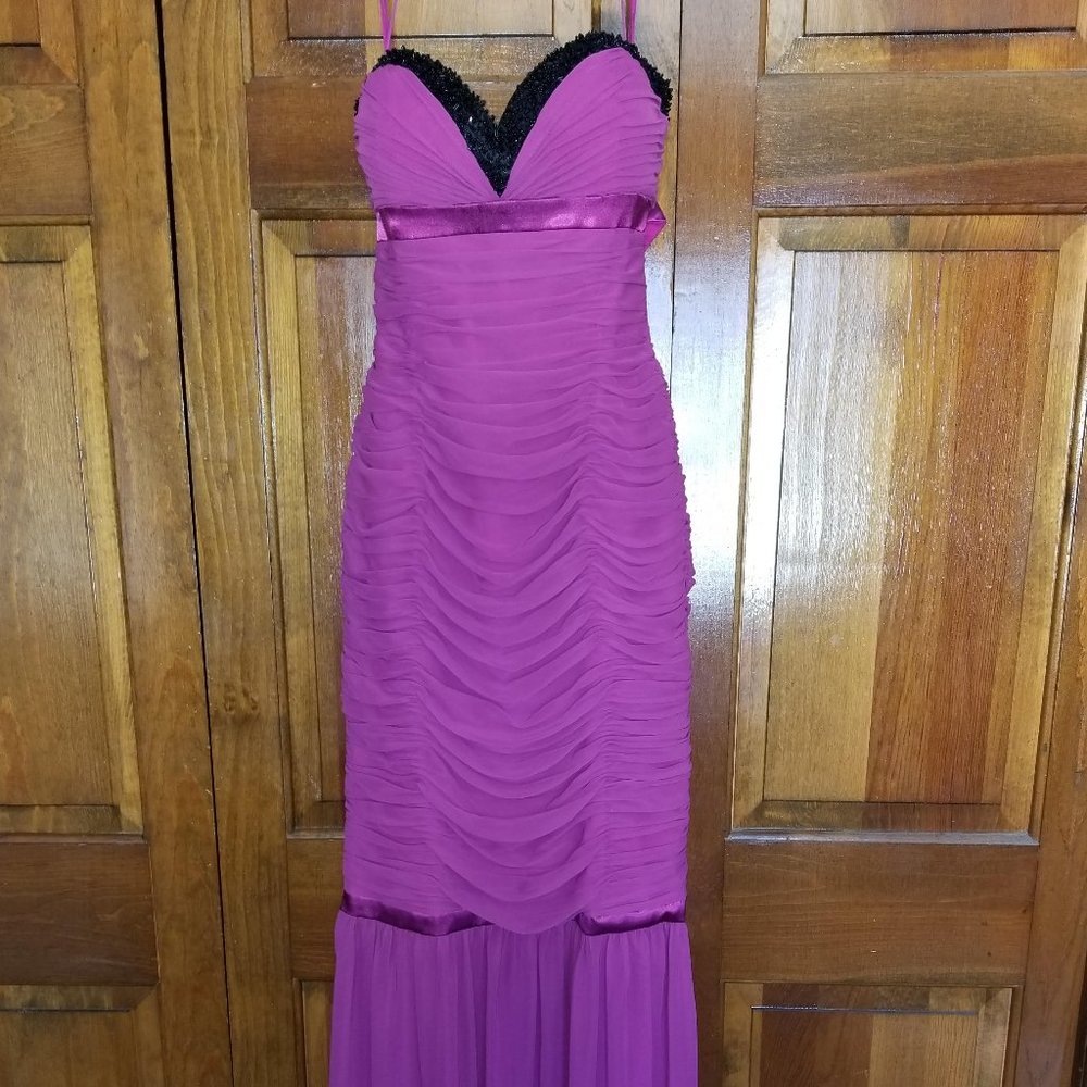 Fuscia Strapless Mermaid Gown